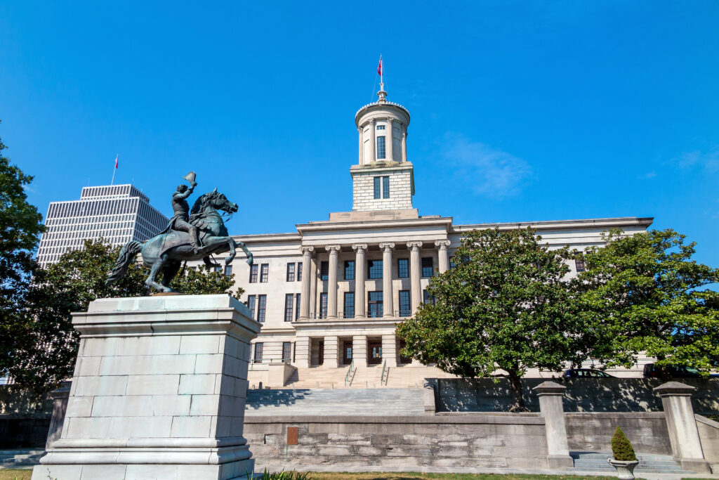 The Tennessee State Capitol Building in downtown Nashville, TN.