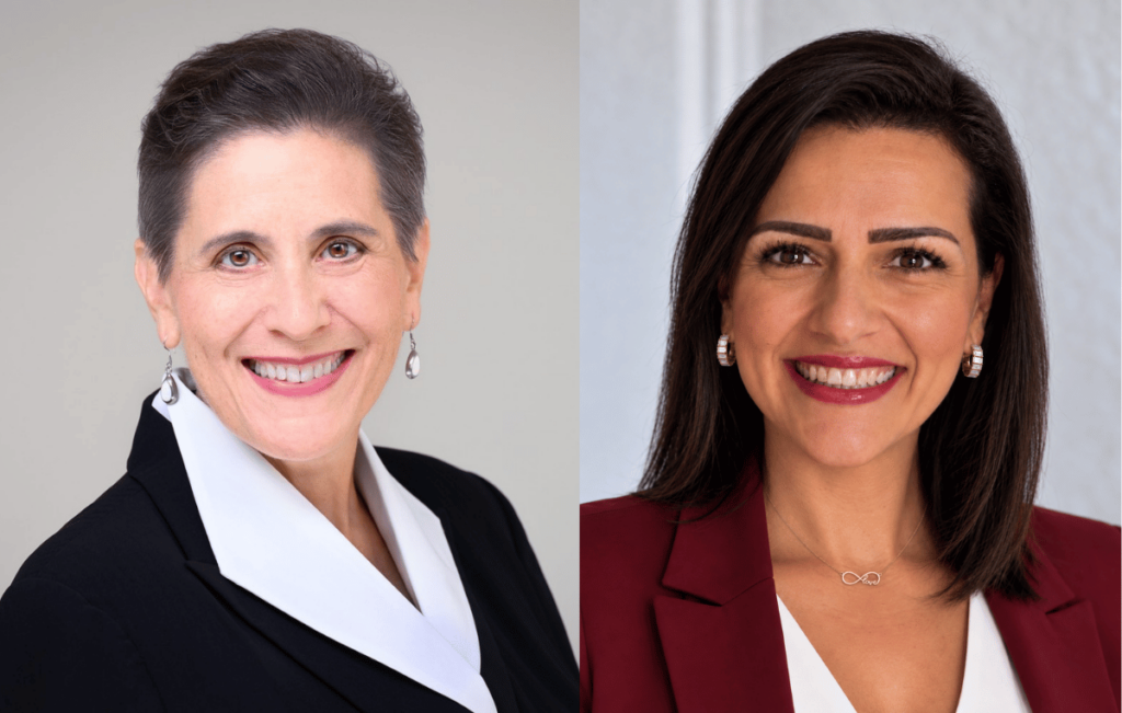 Headshots of Cindi Creager and Nydia Sahagun